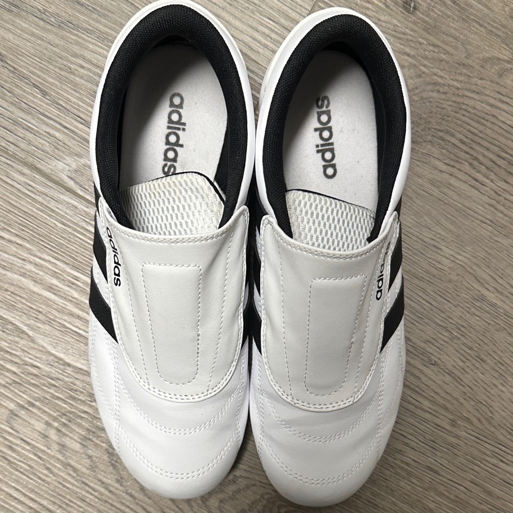 Adidas Women's White and Black Slip-On Sneakers - Picture 2 of 6